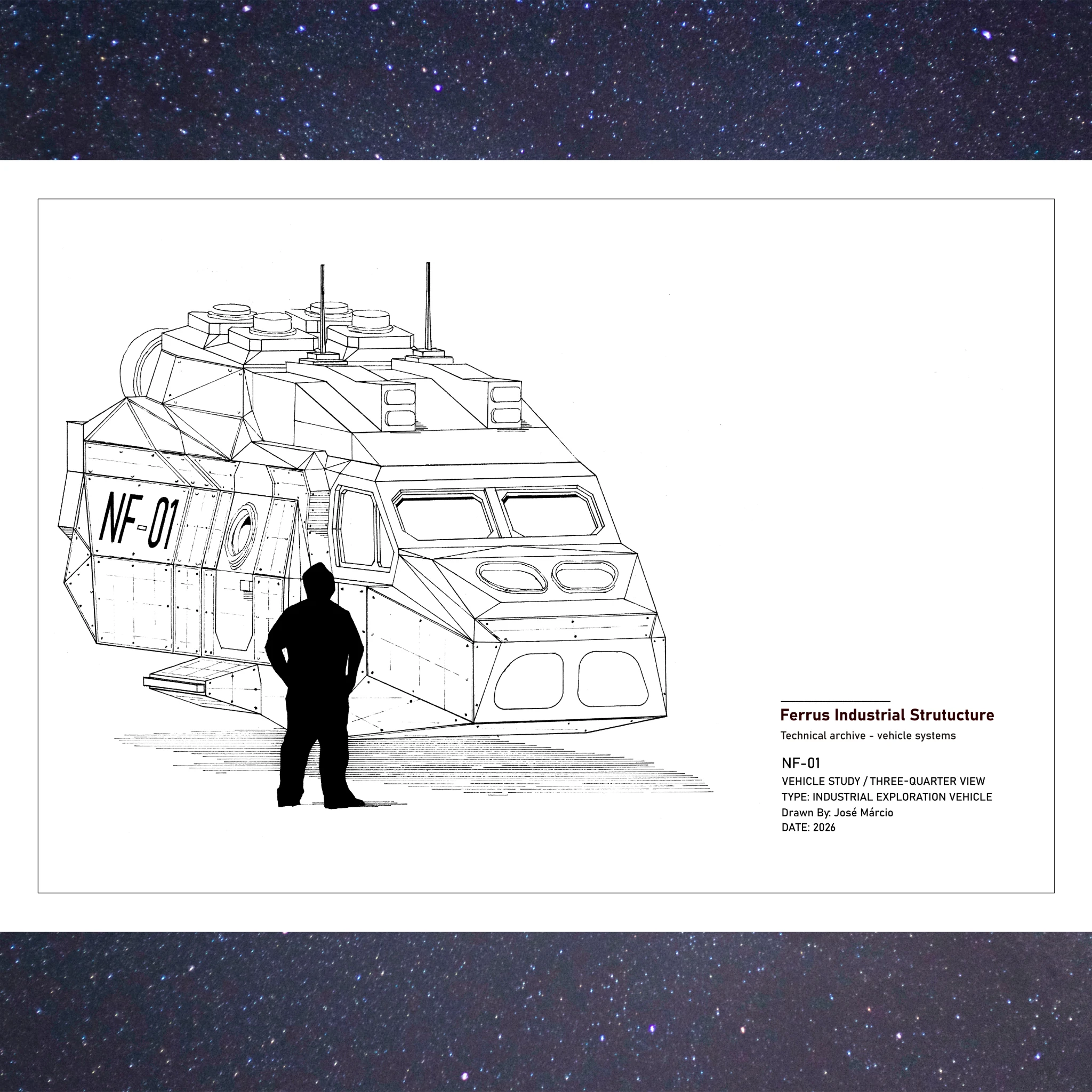 NF-01 Ink Technical Art – Ferrus Industrial Structure - Imagem 2